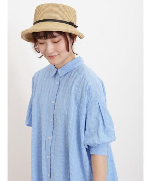 Samansa Mos2（サマンサ モスモス）の「シャドーチェックシャツチュニック（シャツ/ブラウス・レディース・ミント/ブラック/ブルー/オフホワイト・F）」の21枚目の写真