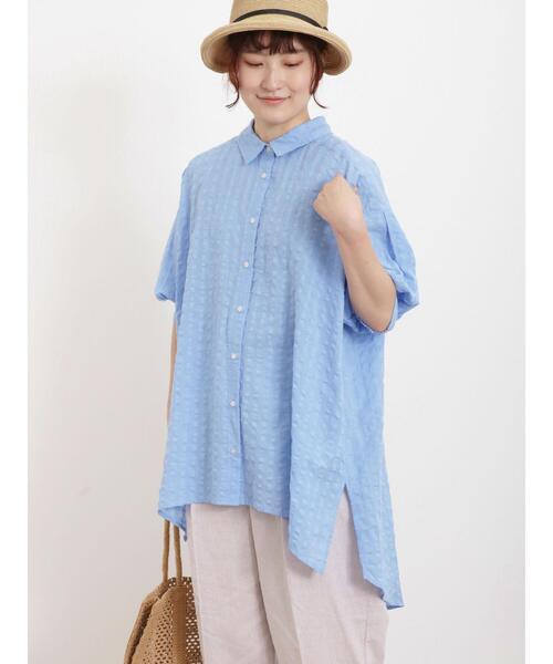 Samansa Mos2（サマンサ モスモス）の「シャドーチェックシャツチュニック（シャツ/ブラウス・レディース・ミント/ブラック/ブルー/オフホワイト・F）」の22枚目の写真