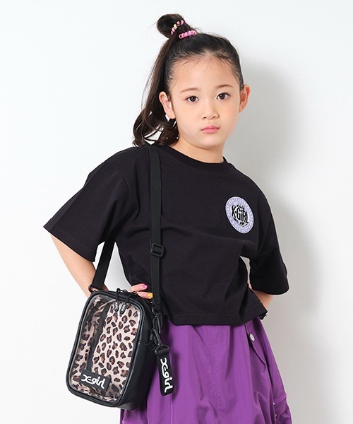 X-girl Stages(エックスガールステージス)の「メタリックロゴサイドドロストショルダーバッグ(ショルダーバッグ・キッズ・マルチ/ブラック・FREE)」の21枚目の写真
