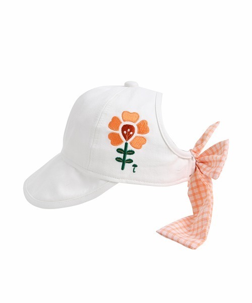 moimoln（モイモルン）の「フラワー刺繍ハット（ハット・キッズ・アイボリー・52cm/50cm/46cm/48cm）」の2枚目の写真