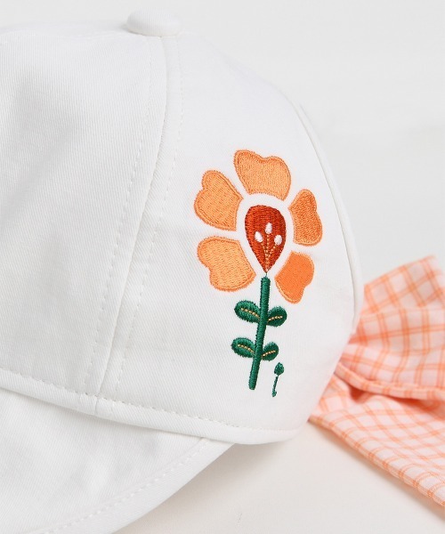moimoln（モイモルン）の「フラワー刺繍ハット（ハット・キッズ・アイボリー・52cm/50cm/46cm/48cm）」の5枚目の写真