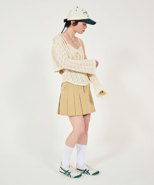 TINA:JOJUN(ティーナジョジュン)の「透かし編み カントリーライクカーディガン TINA:JOJUN(カーディガン/ボレロ・レディース・ブラウン系その他/クリーム・M)」の7枚目の写真