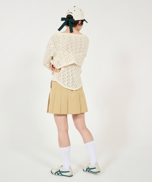 TINA:JOJUN(ティーナジョジュン)の「透かし編み カントリーライクカーディガン TINA:JOJUN(カーディガン/ボレロ・レディース・ブラウン系その他/クリーム・M)」の8枚目の写真
