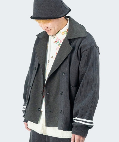 masterkey（マスターキー）の「mj9947- FLEXIBLE RIB-JK ニットジャケット（その他アウター・メンズ・ブラウン/グレー/ブルー・FREE）」の7枚目の写真