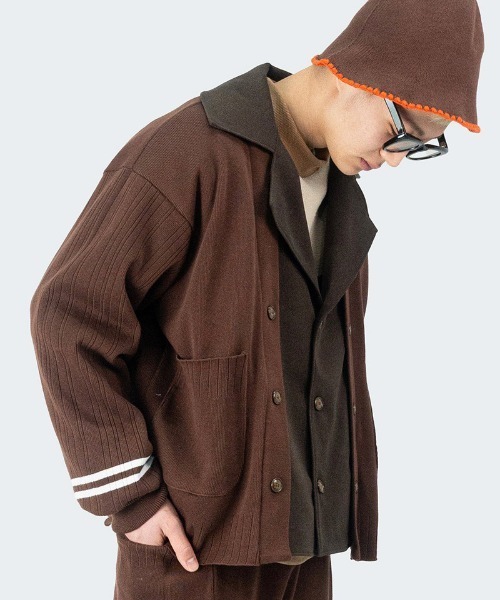 masterkey（マスターキー）の「mj9947- FLEXIBLE RIB-JK ニットジャケット（その他アウター・メンズ・ブラウン/グレー/ブルー・FREE）」の13枚目の写真