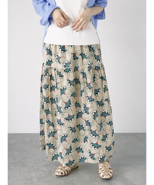 Lugnoncure（ルノンキュール）の「アフリカン柄スカート（スカート・レディース・ベージュ/イエロー/ブルー・F）」の7枚目の写真