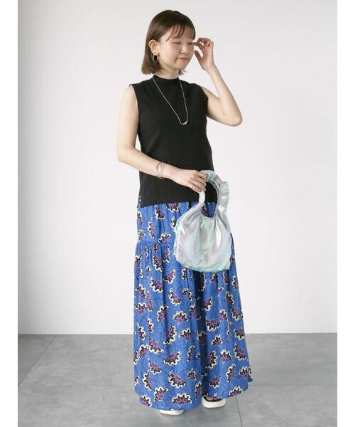 Lugnoncure（ルノンキュール）の「アフリカン柄スカート（スカート・レディース・ベージュ/イエロー/ブルー・F）」の9枚目の写真