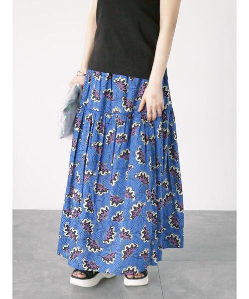 Lugnoncure（ルノンキュール）の「アフリカン柄スカート（スカート・レディース・ベージュ/イエロー/ブルー・F）」の10枚目の写真