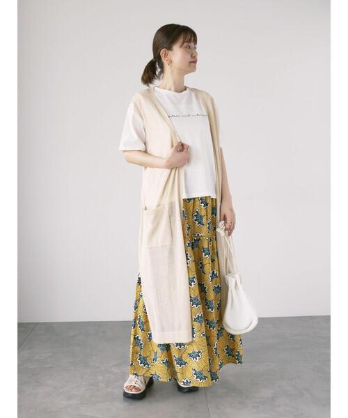 Lugnoncure（ルノンキュール）の「アフリカン柄スカート（スカート・レディース・ベージュ/イエロー/ブルー・F）」の12枚目の写真