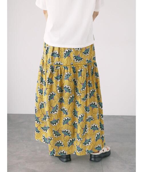 Lugnoncure（ルノンキュール）の「アフリカン柄スカート（スカート・レディース・ベージュ/イエロー/ブルー・F）」の14枚目の写真