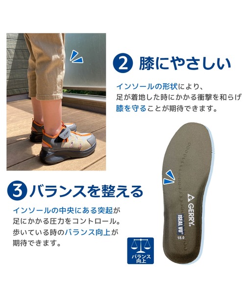 GERRY（ジェリー）の「GERRY ジェリー ブランド ロゴ マジックテープ 調整可能 キッズ スポーツ サンダル スニーカーサンダル スポーツサンダル 16cm 17cm 18cm 19cm 20cm（サンダル・キッズ・ベージュ/ブラック/カーキ・18cm/19cm/17cm/16cm/20cm）」の14枚目の写真