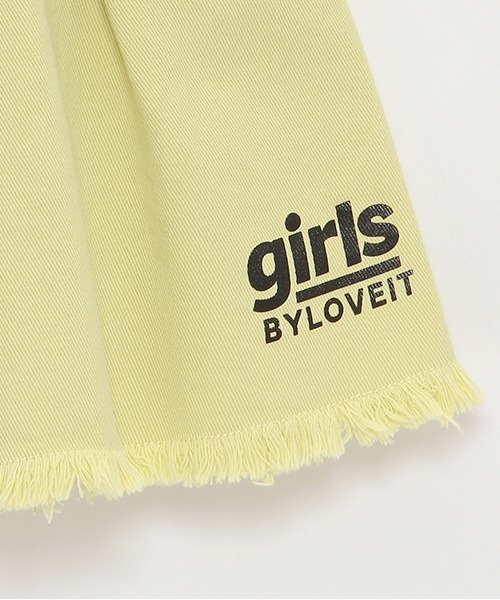 by LOVEiT(バイラビット)の「フリンジデニムスカート(デニムスカート・キッズ・オフホワイト/ライム/ブルー・130cm/140cm/150cm/160cm/120cm)」の9枚目の写真