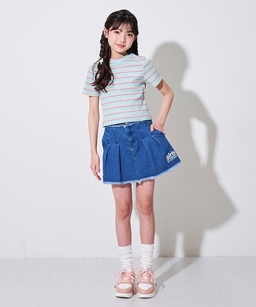 by LOVEiT(バイラビット)の「フリンジデニムスカート(デニムスカート・キッズ・オフホワイト/ライム/ブルー・130cm/140cm/150cm/160cm/120cm)」の16枚目の写真