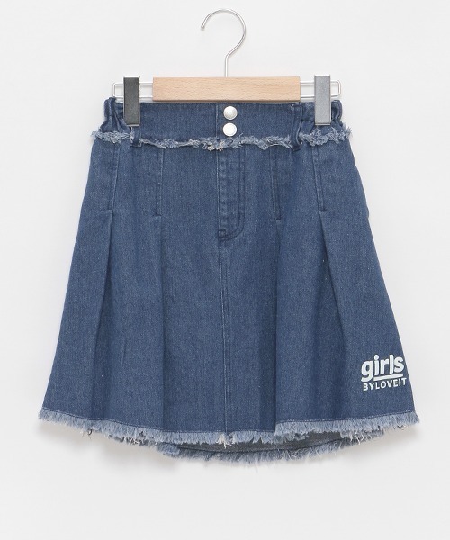 by LOVEiT(バイラビット)の「フリンジデニムスカート(デニムスカート・キッズ・オフホワイト/ライム/ブルー・130cm/140cm/150cm/160cm/120cm)」の13枚目の写真