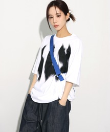 FOLLOWIN | [UNISEX][ストリートファッション]グラフィックリントオーバーフィット半袖Tシャツ(Tシャツ/カットソー)