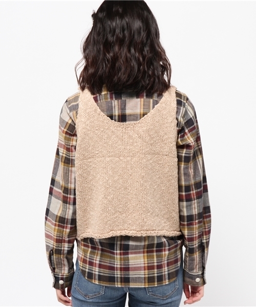 Kastane（カスタネ）の「ニットベスト（パーカー・レディース・アイボリー/カーキ/レッド・FREE）」の6枚目の写真