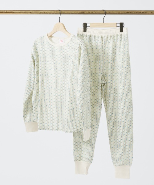 【JEMORGAN/ジェーイーモーガン】ルームウェア 3点セット / 長袖&長ズボン&巾着 / 花柄 / ギフト（ルームウェア/パジャマ）｜JEMORGAN（ジェーイーモーガン）