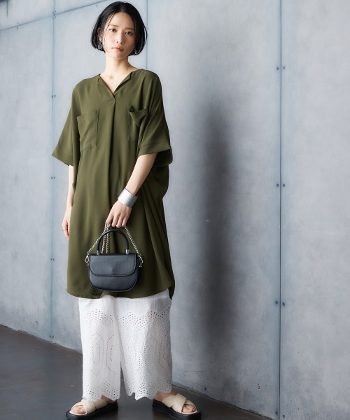 Soiunique（スワユニーク）の「綿１００％裾ダイヤレース切替ペチパンツ ［Soiunique］（その他パンツ・レディース・オフホワイト/ブラック/カーキ・M/L/LL）」の11枚目の写真