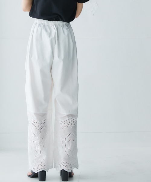 Soiunique（スワユニーク）の「綿１００％裾ダイヤレース切替ペチパンツ ［Soiunique］（その他パンツ・レディース・オフホワイト/ブラック/カーキ・M/L/LL）」の19枚目の写真
