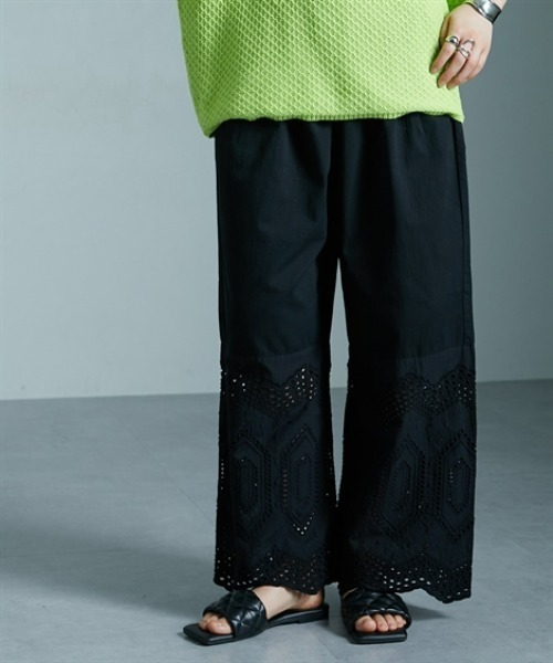 Soiunique（スワユニーク）の「綿１００％裾ダイヤレース切替ペチパンツ ［Soiunique］（その他パンツ・レディース・オフホワイト/ブラック/カーキ・M/L/LL）」の22枚目の写真