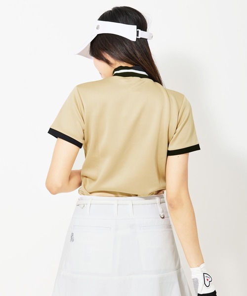 セール】モックネックシャツ 半袖 ゴルフウェア ネックライン