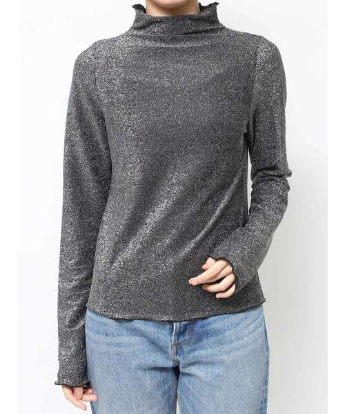 jouetie(ジュエティ)の「ラメハイネックトップス(Tシャツ/カットソー・レディース・ブラック/ブルー/オフホワイト/レッド・MEDIUM)」の5枚目の写真