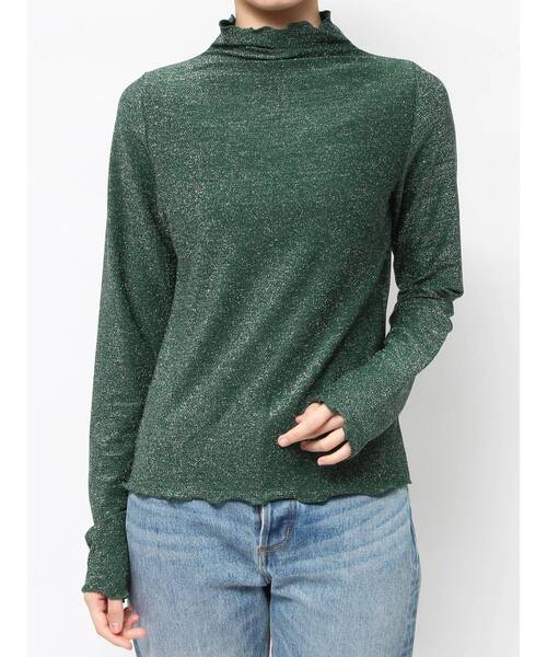 jouetie(ジュエティ)の「ラメハイネックトップス(Tシャツ/カットソー・レディース・ブラック/ブルー/オフホワイト/レッド・MEDIUM)」の7枚目の写真