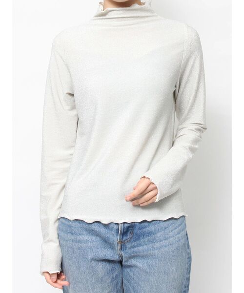 jouetie(ジュエティ)の「ラメハイネックトップス(Tシャツ/カットソー・レディース・ブラック/ブルー/オフホワイト/レッド・MEDIUM)」の9枚目の写真