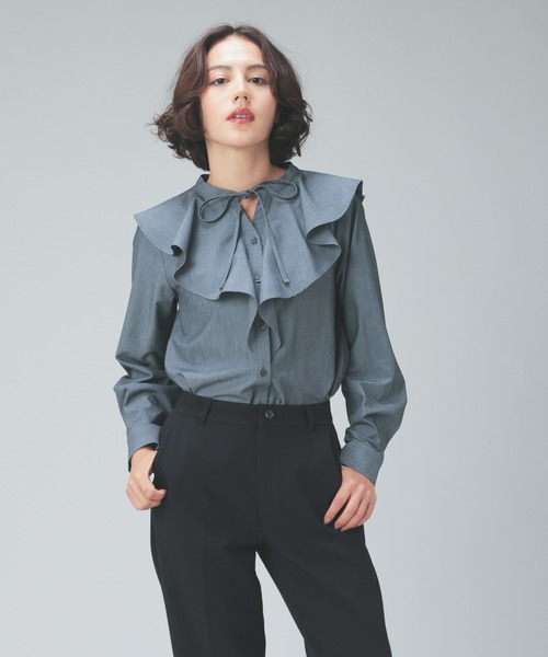 フリルカラーブラウス（シャツ/ブラウス）｜GLACIER lusso