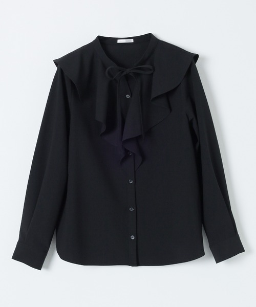 OUR フリルカラーブラウス ブラック STYLEMIXER | フリルカラーブラウス (シャツ・ブラウス ) |SHEL