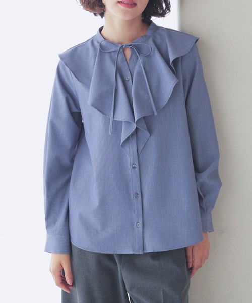 フリルカラーブラウス（シャツ/ブラウス）｜GLACIER lusso（グラシア