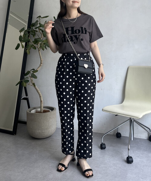 prose verse（プロズヴェール）の「【Holiday】フロッキーロゴTシャツ（Tシャツ/カットソー・レディース・オフホワイト/チャコールグレー・MEDIUM/LARGE）」の12枚目の写真