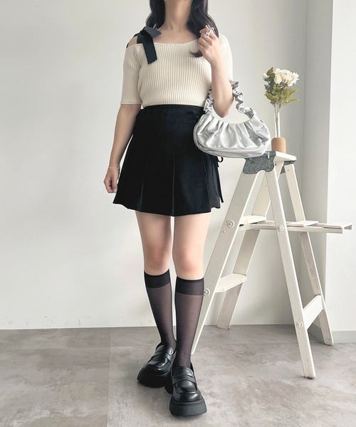 apres jour(アプレジュール)の「リボンプリーツラップスカート【ZOZOTOWN限定アイテム】(スカート・レディース・ブラック/チャコールグレー・フリー)」の14枚目の写真