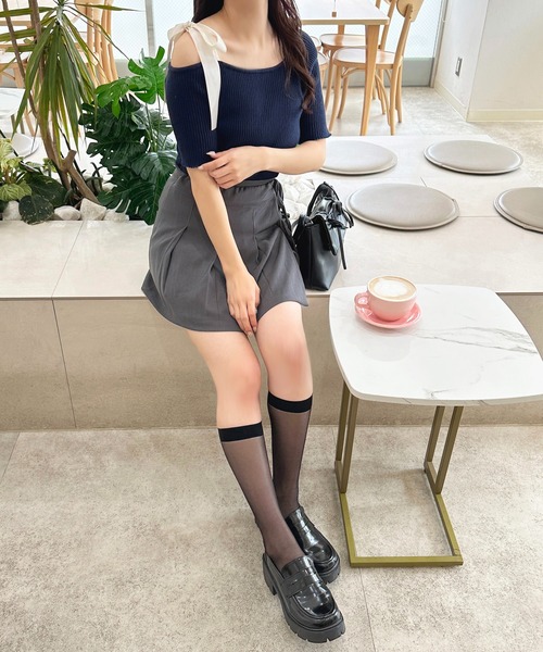 apres jour(アプレジュール)の「リボンプリーツラップスカート【ZOZOTOWN限定アイテム】(スカート・レディース・ブラック/チャコールグレー・フリー)」の19枚目の写真