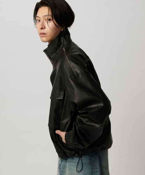 【Neucon/ニューコン】シンセティックレザースタンドファティーグブルゾン Lui's（ルイス）の「【Neucon/ニューコン】シンセティックレザー