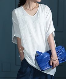 立体生地シボ風ドルマンチュニック