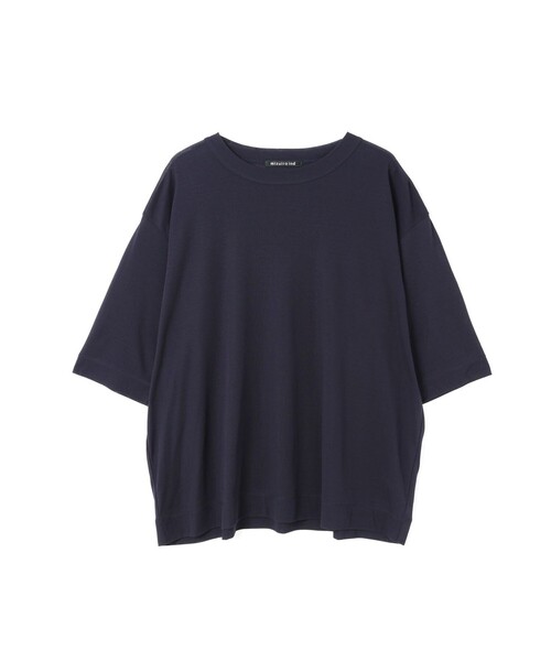 mizuiroind(ミズイロインド)の「mizuiro ind ガーゼクルーネックハーフスリーブT(Tシャツ/カットソー・レディース・オフホワイト/ブルー/ブラック/グリーン/ピンク/ベージュ/ネイビー・FREE)」の5枚目の写真