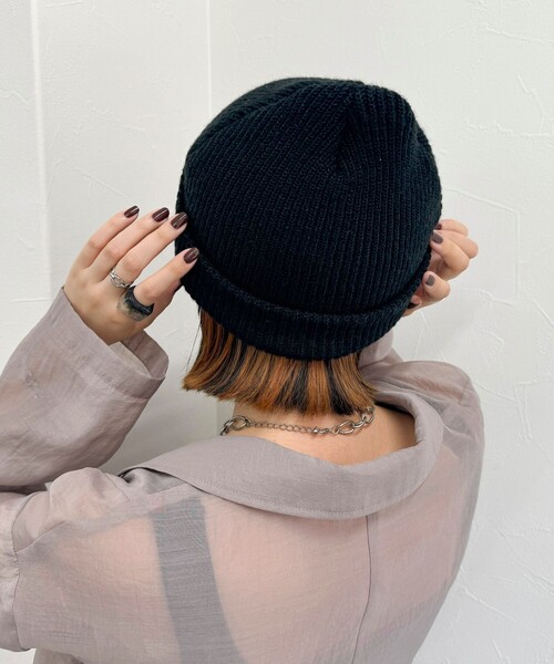 fredy emue(フレディエミュ)の「Roster Bear刺しゅうワッチ(ニットキャップ/ビーニー・レディース・ネイビー/アイボリー/ブラック・FREE)」の17枚目の写真