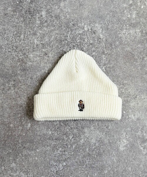 fredy emue(フレディエミュ)の「Roster Bear刺しゅうワッチ(ニットキャップ/ビーニー・レディース・ネイビー/アイボリー/ブラック・FREE)」の13枚目の写真