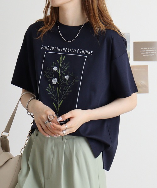 ブローディア BRODIAEA 極サラコットンフロッキープリントTシャツ （オフホワイト） BRODIAEA（ブローディア）の「BRODIAEA 極サラコットン