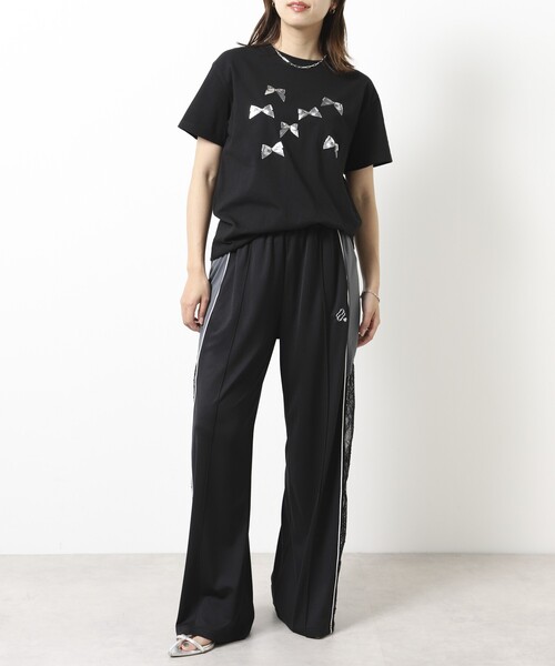 Firsthand（ファーストハンド）の「Firsthand/ファーストハンド オーガニックコットンリボン箔プリントTシャツ / フロントデザインTシャツ（Tシャツ/カットソー・レディース・ブラック/ホワイト/ネイビー・FREE）」の12枚目の写真