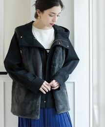 OPAQUE.CLIP | マルチWAYマウンテンパーカー×ファーベスト【洗濯機洗い可/撥水加工/花粉対応】(ブルゾン)