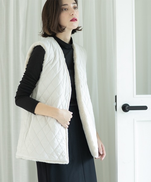 OPAQUE.CLIP(オペークドットクリップ)の「◆ファーベスト付き マルチWAYマウンテンパーカー【洗濯機洗い可/撥水加工/花粉対応】(ブルゾン・レディース・ブラック/ダークオリーブ/キャメル・38/42/40/36)」の16枚目の写真