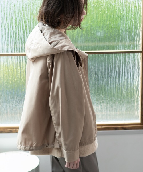 OPAQUE.CLIP(オペークドットクリップ)の「◆ファーベスト付き マルチWAYマウンテンパーカー【洗濯機洗い可/撥水加工/花粉対応】(ブルゾン・レディース・ブラック/ダークオリーブ/キャメル・38/42/40/36)」の20枚目の写真