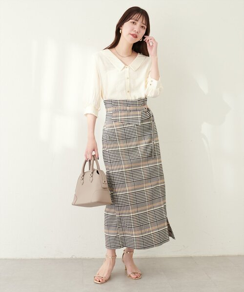 natural couture（ナチュラルクチュール）の「コルセットベルト付きナロースカート（スカート・レディース・ピンク系その他/ブラック/その他1/ボルドー・FREE）」の21枚目の写真