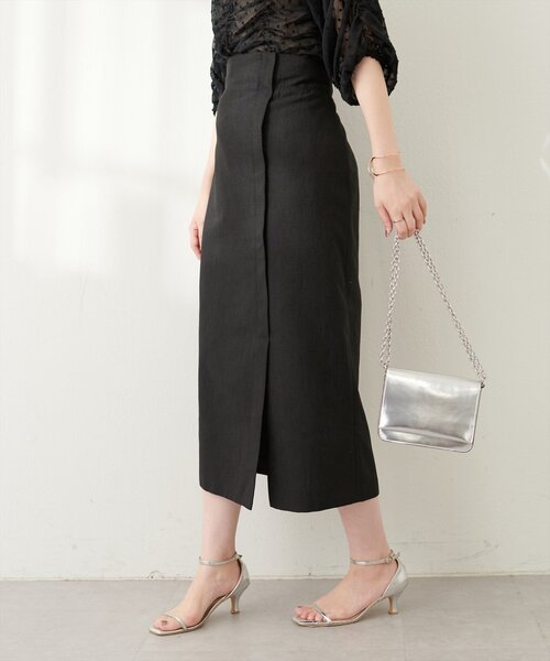 natural couture（ナチュラルクチュール）の「コルセットベルト付きナロースカート（スカート・レディース・ピンク系その他/ブラック/その他1/ボルドー・FREE）」の8枚目の写真