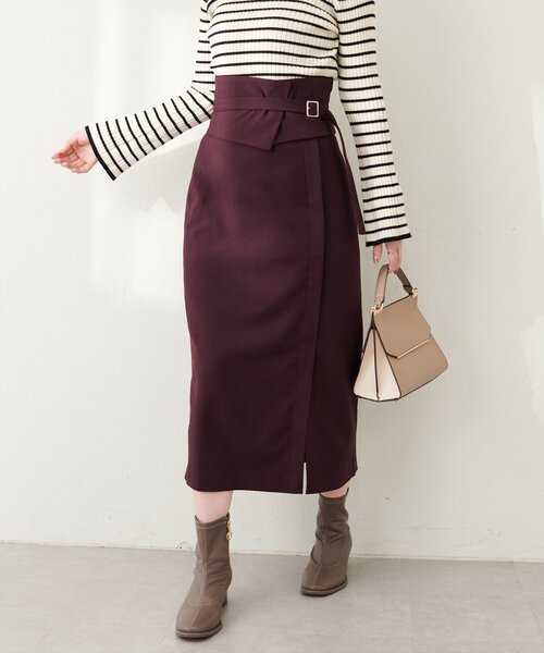 natural couture（ナチュラルクチュール）の「コルセットベルト付きナロースカート（スカート・レディース・ピンク系その他/ブラック/その他1/ボルドー・FREE）」の16枚目の写真