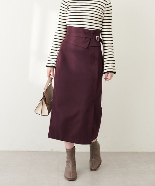 natural couture（ナチュラルクチュール）の「コルセットベルト付きナロースカート（スカート・レディース・ピンク系その他/ブラック/その他1/ボルドー・FREE）」の17枚目の写真