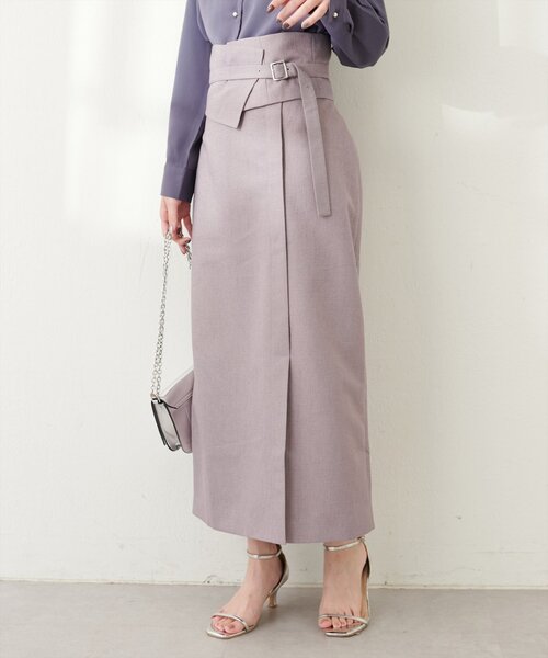 natural couture（ナチュラルクチュール）の「コルセットベルト付きナロースカート（スカート・レディース・ピンク系その他/ブラック/その他1/ボルドー・FREE）」の10枚目の写真