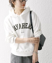 【SHIPS any別注】THE KNiTS: カレッジ ロゴ フーディ パーカー 25SS